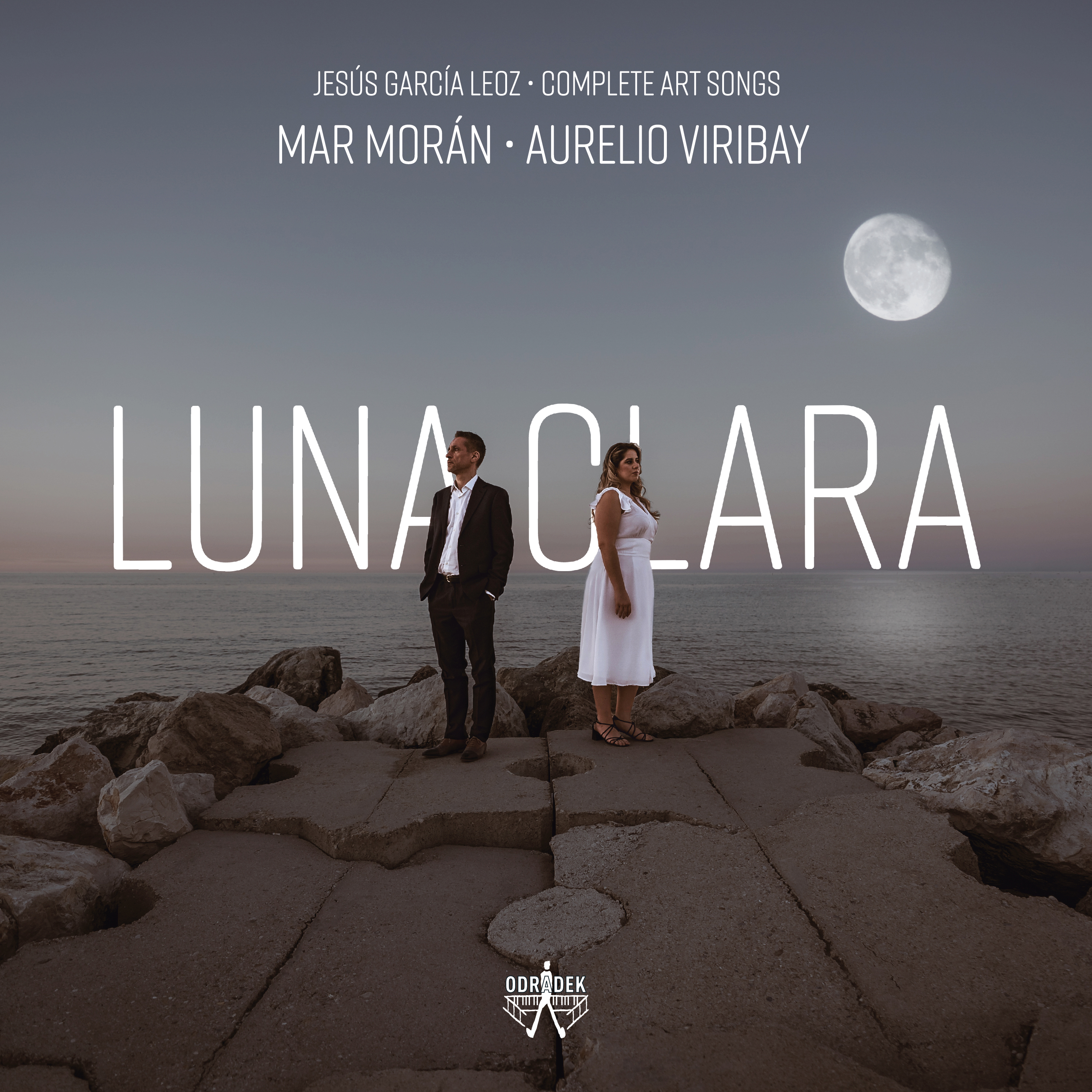 Portada del disco historias de una luna, disco de Mar Morán y Aurelio Viribay con 21 canciones de Jesus García Leoz